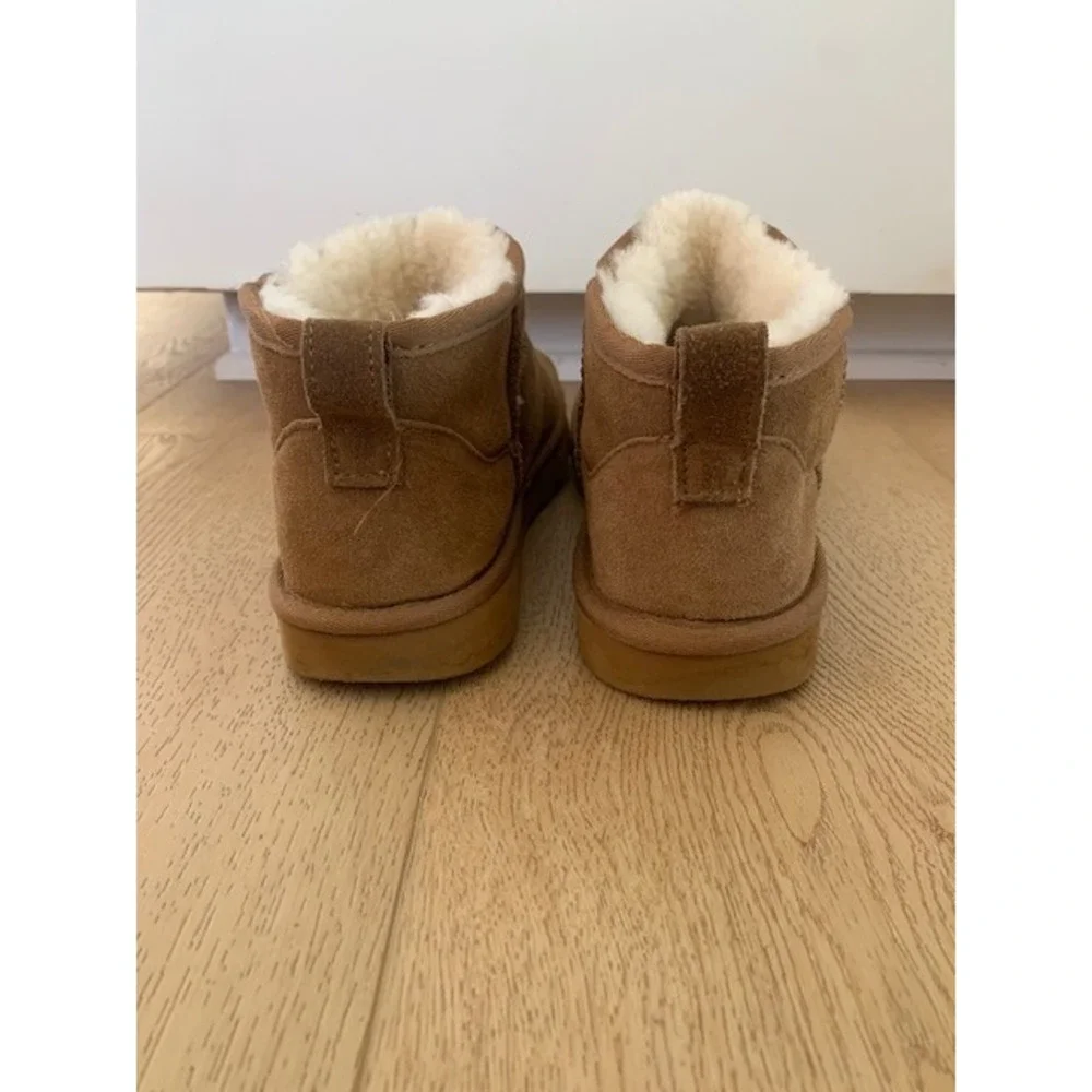 Quince Australian Merino Wool Shearling Ankle Boots Chestnut Brown Womens 8